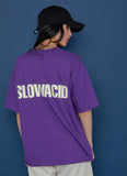 スローアシッド(SLOW ACID) Back Logo Short-T (VIOLET)