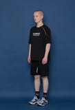 スローアシッド(SLOW ACID) Raglan Piping Short-T (BLACK)