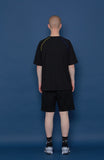 スローアシッド(SLOW ACID) Raglan Piping Short-T (BLACK)