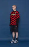 スローアシッド(SLOW ACID) Checkerboard Short-T (RED)