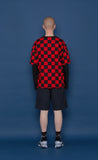 スローアシッド(SLOW ACID) Checkerboard Short-T (RED)