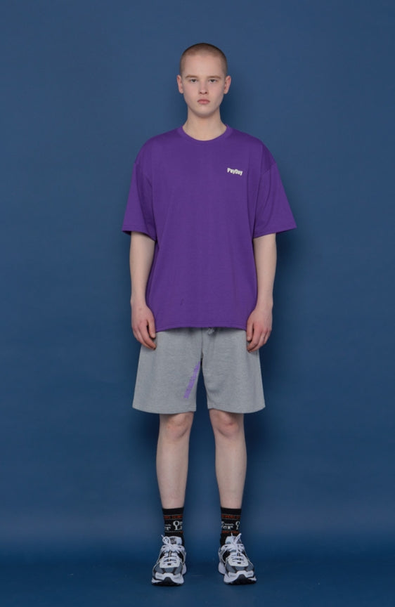 スローアシッド(SLOW ACID) INSEAM Lettering Half Pants (GREY)