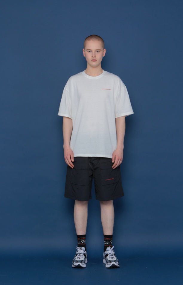 スローアシッド(SLOW ACID) Front Cargo Half Pants (BLACK)