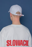 スローアシッド(SLOW ACID) Small Logo Washing Cap (WHITE)