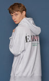 スローアシッド(SLOW ACID)Earth Logo Hoodie (PALE MELANGE)