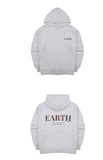 スローアシッド(SLOW ACID)Earth Logo Hoodie (PALE MELANGE)