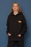 スローアシッド(SLOW ACID)Leather Patch Hoodie (BLACK)