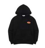 スローアシッド(SLOW ACID)Leather Patch Hoodie (BLACK)