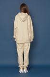 スローアシッド(SLOW ACID) Leather Patch Hoodie (IVORY)