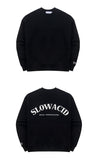 スローアシッド(SLOW ACID) Embossing Logo Sweatshirt (BLACK)