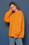 スローアシッド(SLOW ACID) Embossing Logo Sweatshirt (ORANGE)