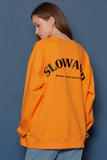 スローアシッド(SLOW ACID) Embossing Logo Sweatshirt (ORANGE)