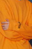 スローアシッド(SLOW ACID) Embossing Logo Sweatshirt (ORANGE)