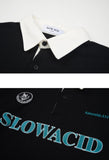 スローアシッド(SLOW ACID) Shirt Collar Sweatshirt (BLACK)