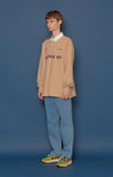 スローアシッド(SLOW ACID) Shirt Collar Sweatshirt (BEIGE)