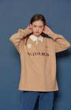 スローアシッド(SLOW ACID) Shirt Collar Sweatshirt (BEIGE)