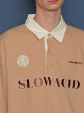 スローアシッド(SLOW ACID) Shirt Collar Sweatshirt (BEIGE)