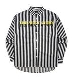 スローアシッド(SLOW ACID) Print Stripe Shirt (BLACK)