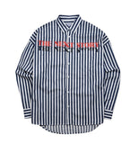 スローアシッド(SLOW ACID) Print Stripe Shirt (BLUE)