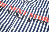 スローアシッド(SLOW ACID) Print Stripe Shirt (BLUE)