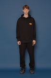 スローアシッド(SLOW ACID)  Leather Patch Sweatpants (BLACK)