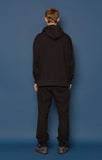 スローアシッド(SLOW ACID)  Leather Patch Sweatpants (BLACK)