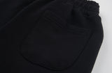 スローアシッド(SLOW ACID)  Leather Patch Sweatpants (BLACK)