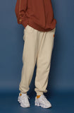 スローアシッド(SLOW ACID) Leather Patch Sweatpants (IVORY)