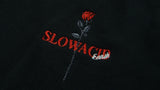 スローアシッド(SLOW ACID) Rose Embroidery Hoodie (BLACK)