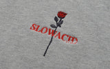 スローアシッド(SLOW ACID) Rose Embroidery Hoodie (GREY)