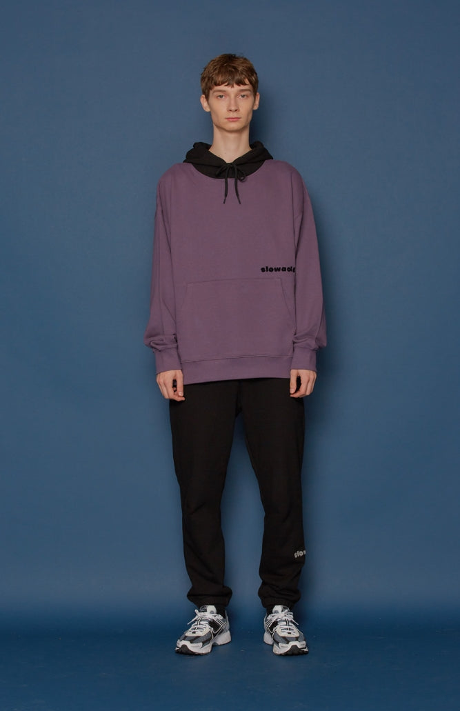 スローアシッド(SLOW ACID) Boucle Logo Hoodie (VIOLET)
