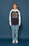 スローアシッド(SLOW ACID) Fox Raglan Hoodie (NAVY)