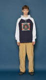 スローアシッド(SLOW ACID) Fox Raglan Hoodie (NAVY)