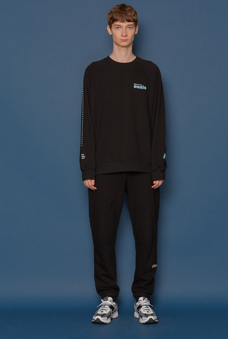 スローアシッド(SLOW ACID) Oasis Sweatshirt (BLACK)