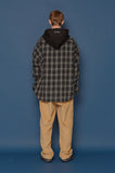 スローアシッド(SLOW ACID) Hood Check Shirt (BLACK)