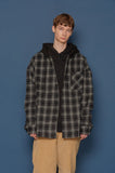 スローアシッド(SLOW ACID) Hood Check Shirt (BLACK)