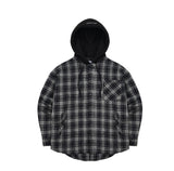 スローアシッド(SLOW ACID) Hood Check Shirt (BLACK)