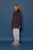 スローアシッド(SLOW ACID) Hood Check Shirt (VIOLET)