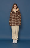 スローアシッド(SLOW ACID) Hood Check Shirt (BEIGE)