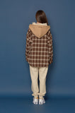 スローアシッド(SLOW ACID) Hood Check Shirt (BEIGE)