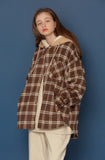 スローアシッド(SLOW ACID) Hood Check Shirt (BEIGE)