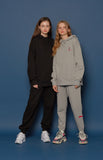 スローアシッド(SLOW ACID)Boucle Logo Sweatpants (GREY)