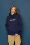 スローアシッド(SLOW ACID) 19FW Logo Hoodie (NAVY)