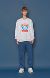 スローアシッド(SLOW ACID)Fox Logo Sweatshirt (PALE MELANGE)