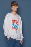 スローアシッド(SLOW ACID)Fox Logo Sweatshirt (PALE MELANGE)