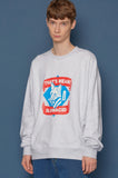 スローアシッド(SLOW ACID)Fox Logo Sweatshirt (PALE MELANGE)