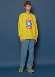 スローアシッド(SLOW ACID)Fox Logo Sweatshirt (YELLOW)