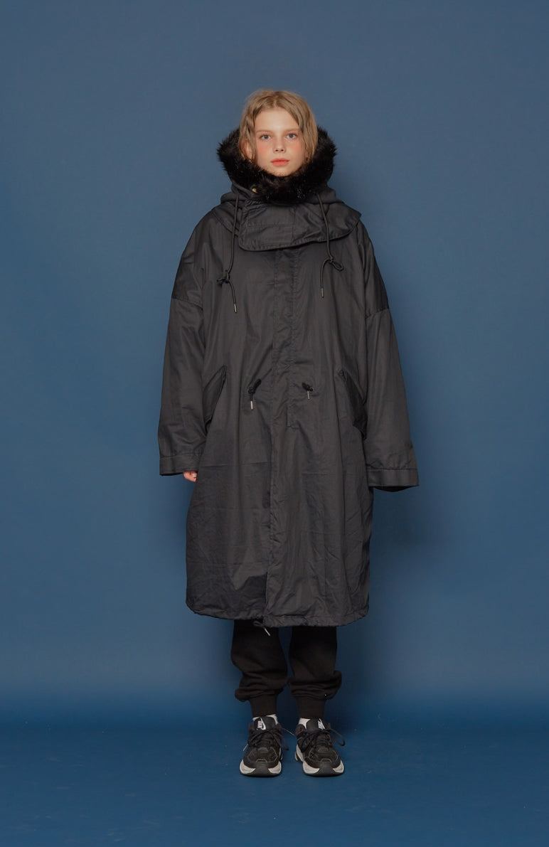 スローアシッド(SLOW ACID)19FW M-65 Fishtail Parka (BLACK)