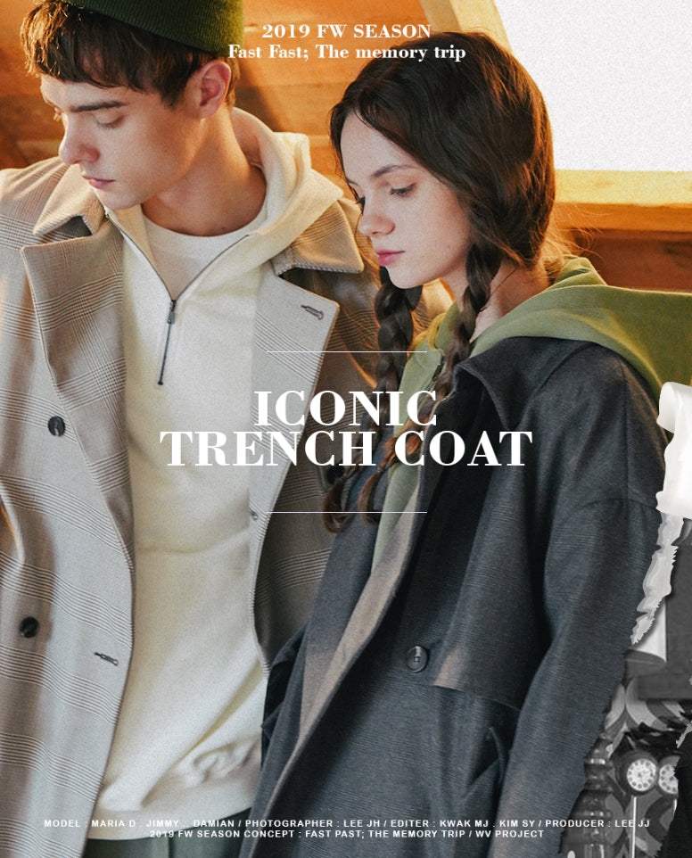 ダブルユーブイプロジェクト(WV PROJECT) ICONIC TRENCH COAT BLACK  JJOT7311