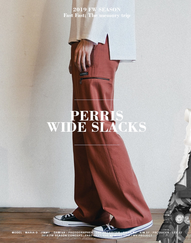 ダブルユーブイプロジェクト(WV PROJECT) PERRIS WIDE SLACKS REDBROWN CJLP7314